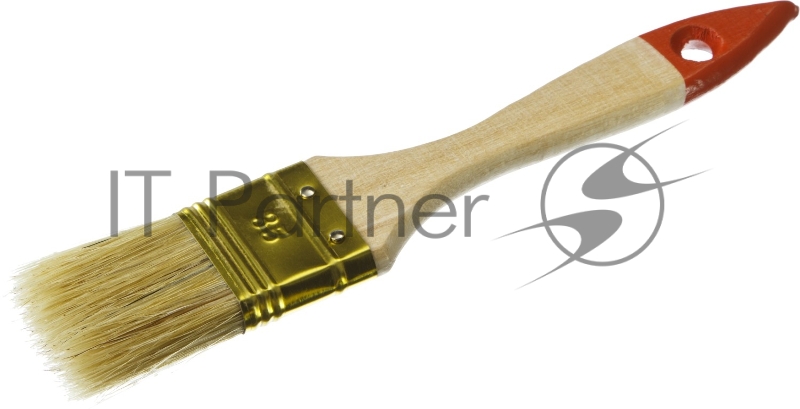 Кисть плоская ЗУБР УНИВЕРСАЛ-ОПТИМА, светлая щетина, деревянная ручка, 35мм