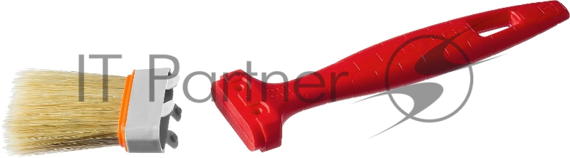 Кисть плоская ЗУБРУНИВЕРСАЛ-СТАНДАРТ, натуральная щетина, пластмассовая ручка, 1,5/38мм
