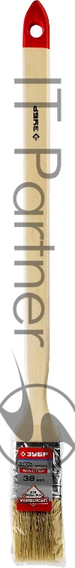 Кисть радиаторная угловая ЗУБР УНИВЕРСАЛ-МАСТЕР, светлая натуральная щетина, деревянная ручка, 38мм