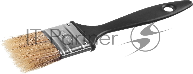 Кисть плоская СИБИН, пластиковая ручка, светлая смешанная щетина, 38мм