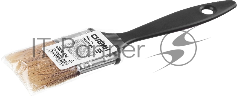 Кисть плоская СИБИН, пластиковая ручка, светлая смешанная щетина, 38мм