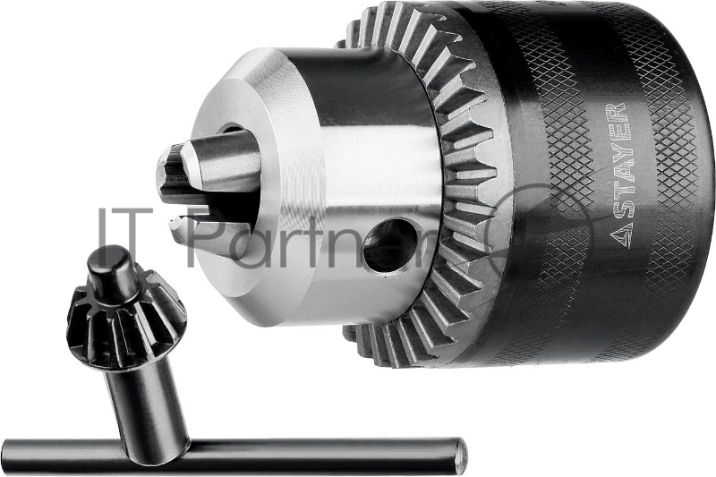 Патрон ударный STAYER PROFESSIONAL ключевой для дрели, 10 мм, с ключом в комплекте, посадочная резьба 1/2, Д 0,8-10мм