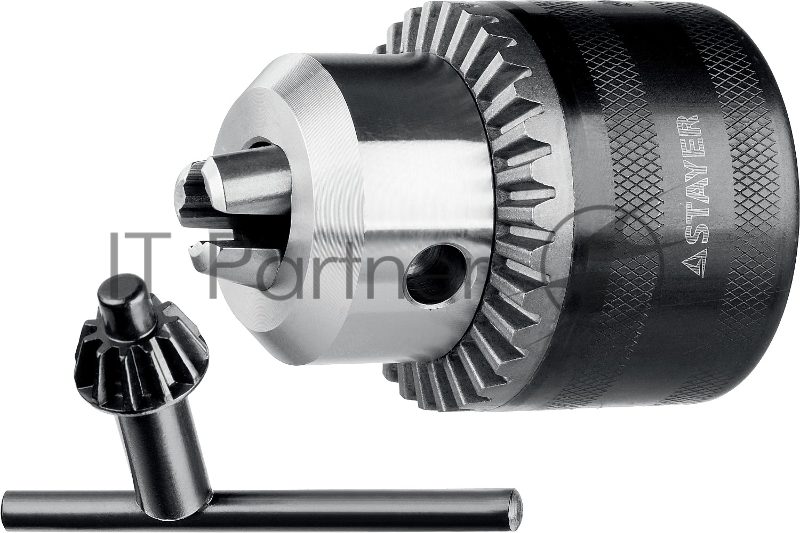 Патрон ударный STAYER PROFESSIONAL ключевой для дрели, 16 мм, с ключом в комплекте, посадочная резьба 1/2, Д 3,0-16мм