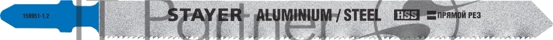 Полотна STAYER, T318A, для эл/лобзика, HSS, по металлу (1-3мм), T-хвост., шаг 1,2мм, 110мм, 2шт