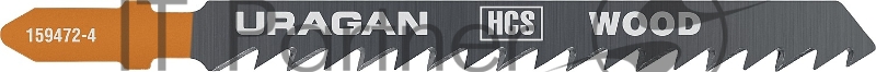 Полотна URAGAN, T101D, HCS, по дереву, ДСП, ДВП, T-хвост., шаг 4мм, 100/75мм, 2шт