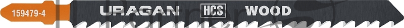 Полотна URAGAN T344D, HCS, 159479-4, по дереву, T-хвост.,шаг 4мм, 132/105мм, 2шт