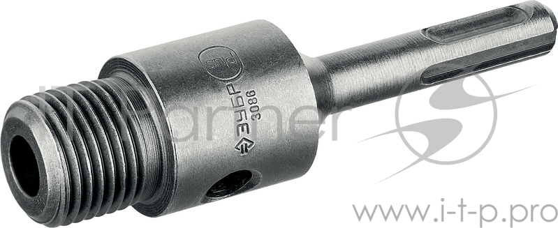 Державка ЗУБР для бур коронки с хвостовиком SDS Plus, L-100мм,резьба М22,конусное крепление центрир сверла