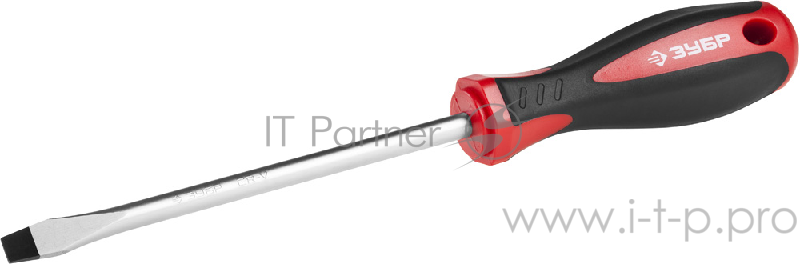 Отвертка МАСТЕР, Cr-v, эргономичная двухкомпонентная рукоятка, SL8,0x150мм | 25061-8.0-150_z02 | ЗУБР