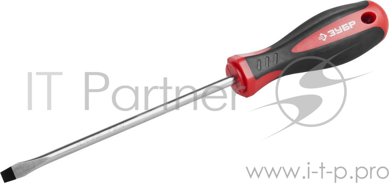 Отвертка МАСТЕР, Cr-v, эргономичная двухкомпонентная рукоятка, SL6,5x150мм | 25061-6.5-150_z02 | ЗУБР