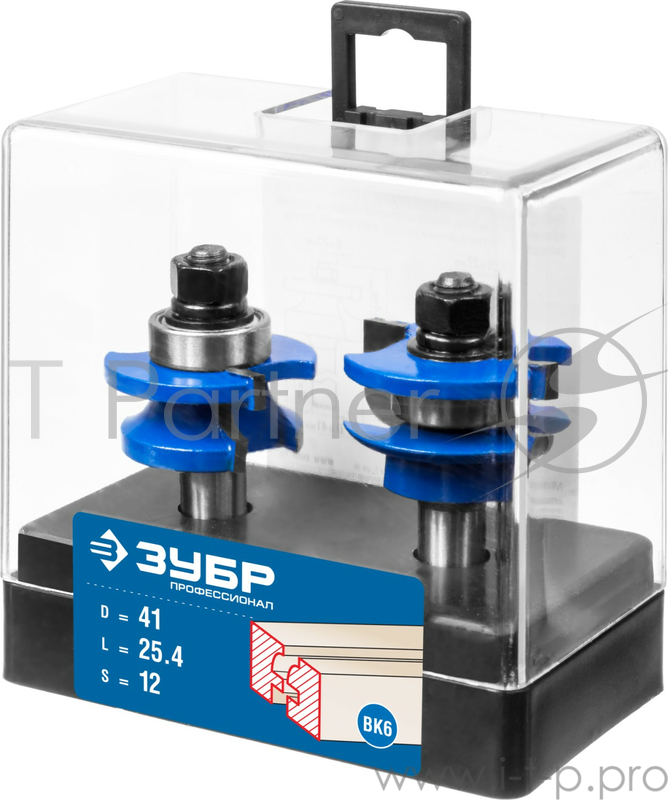 Набор фрез рамочных №3 ЗУБР 41,3x23мм, хвостовик 12мм