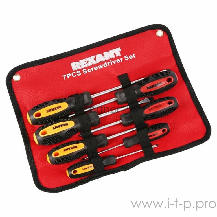 Набор отверток 7 предметов (крестовые и шлицевые) | 12-4703 | REXANT