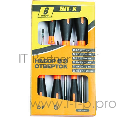 Набор отверток 6 шт. картон | 09903 | SHTOK