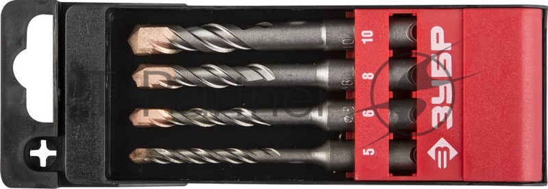 Набор буров по бетону SDS-plus, ЗУБР, ПРОФЕССИОНАЛ, 29314-H4-1