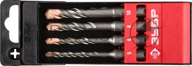 Набор буров по бетону SDS-plus, ЗУБР, ПРОФЕССИОНАЛ, 29314-H4-1