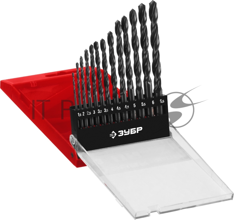Набор сверл по металлу ЗУБР МАСТЕР 13шт(1.5-6.5мм), сталь Р6М5, класс В