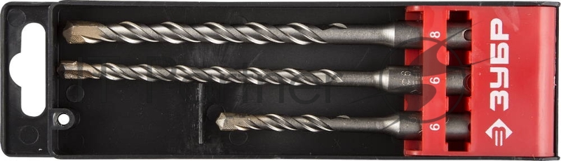 Набор буров ЗУБР Профессионал SDS-plus 3 шт: 5х110, 6х160, 8х160 мм