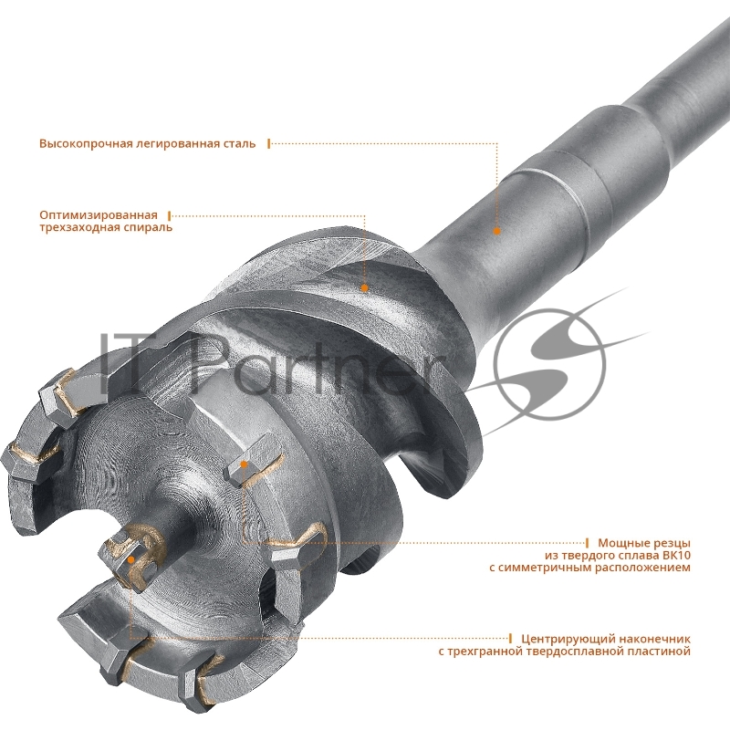 Проломной бур ЗУБР Профессионал 68х900/1000 мм