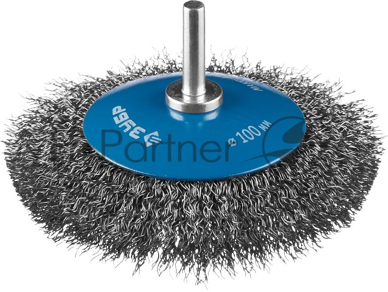 Щетка коническая для дрели ЗУБР ПРОФЕССИОНАЛ, витая стальная проволока 0,3мм, 100мм