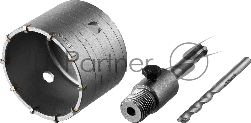 Коронка по бетону ЗУБР МАСТЕР с державкой SDS-Plus, 80 мм