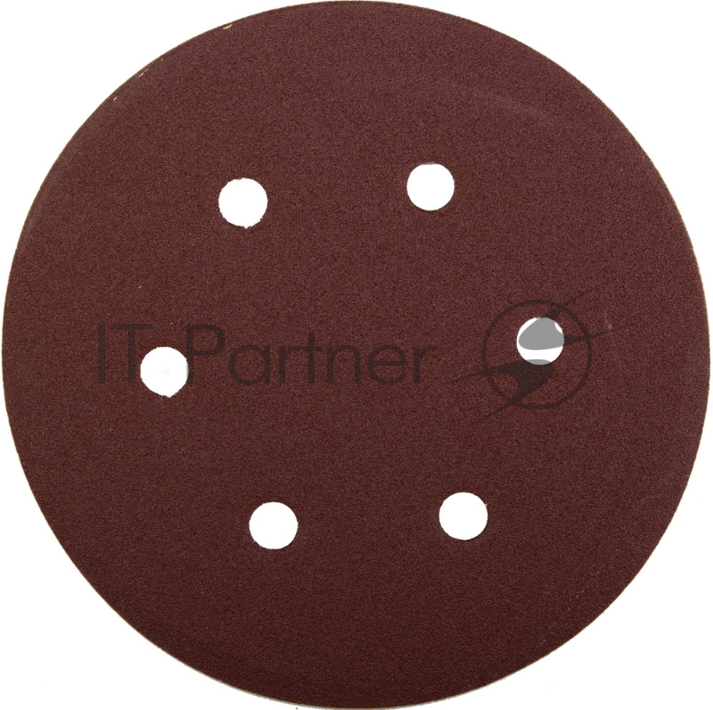 Круг шлифовальный ЗУБР МАСТЕР универсальный, из абразивной бумаги на велкро основе, 6 отверстий, Р100, 150мм, 5шт