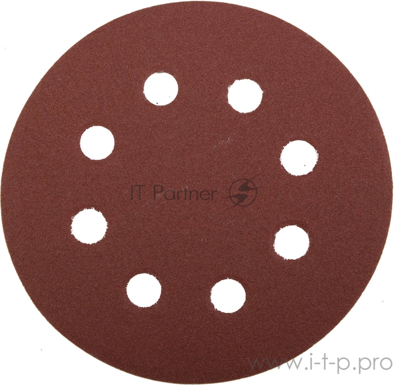 Круг шлифовальный ЗУБР МАСТЕР универсальный, из абразивной бумаги на велкро основе, 8 отверстий, Р180, 115мм, 5шт