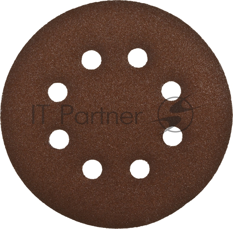 Круг шлифовальный ЗУБР СТАНДАРТ из абразивной бумаги на велкро основе, 8 отв., Р120, 125мм, 5шт