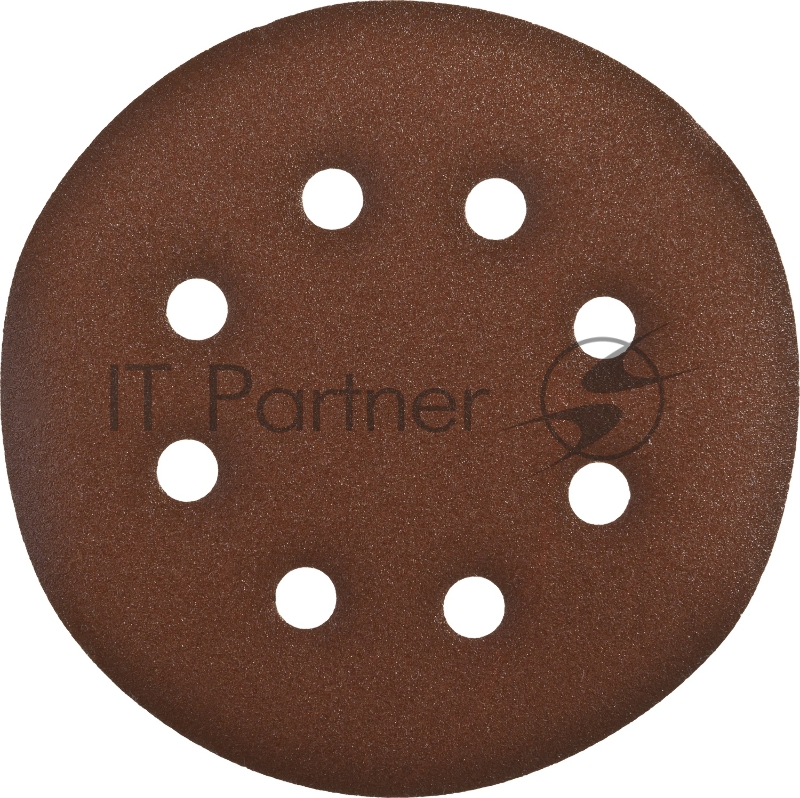 Круг шлифовальный из абразивной бумаги, ЗУБР Стандарт 35350-150-240, на велкро основе, 6 отв., Р240, 150мм, 5шт