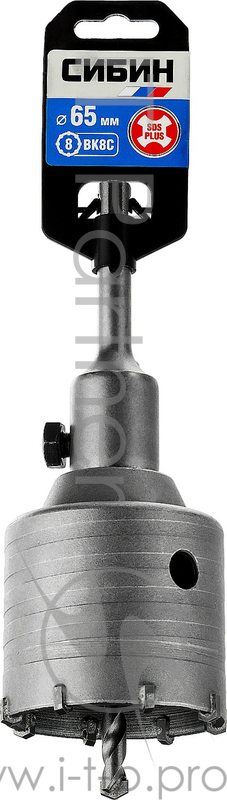 Коронка по бетону SDS-Plus, в сборе, d=65мм | 29216-65 | СИБИН