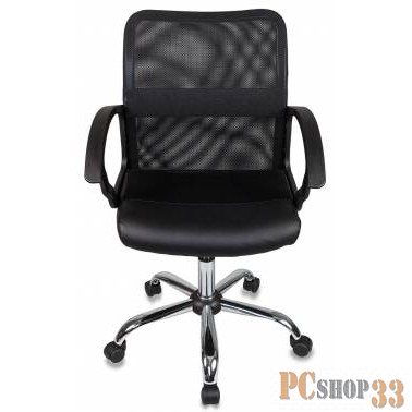 Офисное кресло или стул Кресло Бюрократ CH-590SL/BLACK спинка сетка черный сиденье черный искусственная кожа крестовина хром