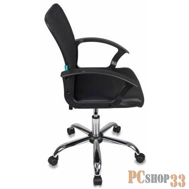 Офисное кресло или стул Кресло Бюрократ CH-590SL/BLACK спинка сетка черный сиденье черный искусственная кожа крестовина хром