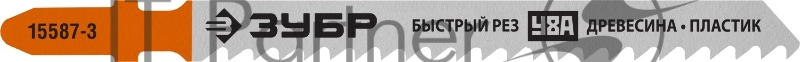 Полотна ЗУБР ПРОФЕССИОНАЛ, T111C, для эл/лобзика, Cr-V, по дереву и пластику, T-хвост., шаг 3мм, 75мм, 2шт