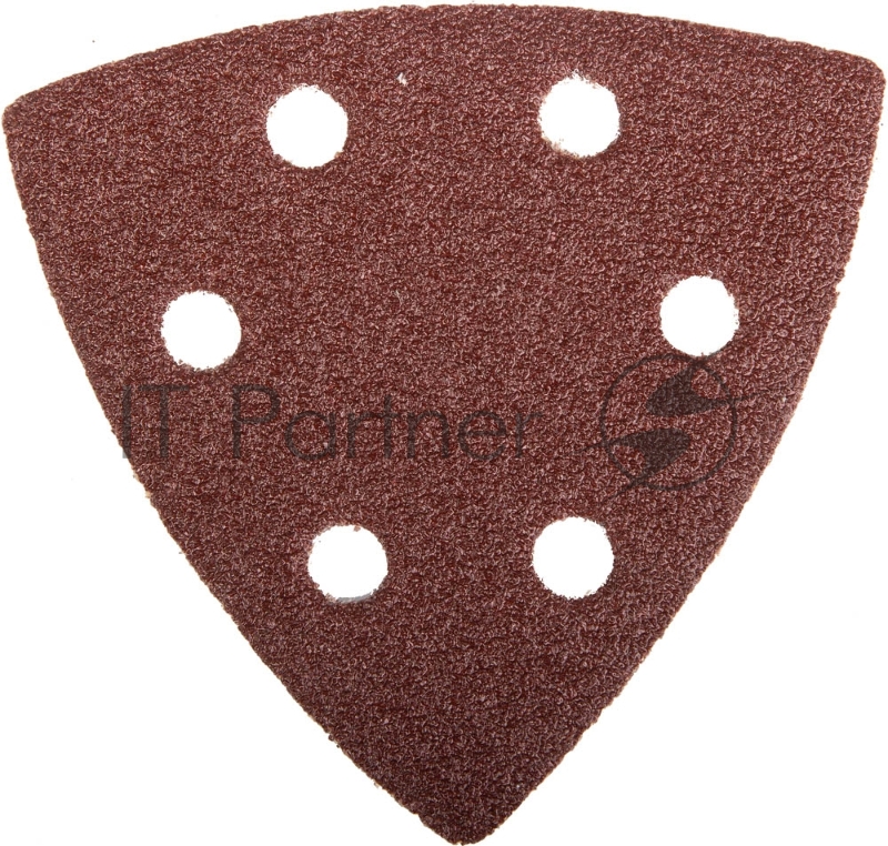 Треугольник шлифовальный ЗУБР МАСТЕР универсальный на велкро основе, 6 отверстий, Р60, 93х93х93мм, 5шт
