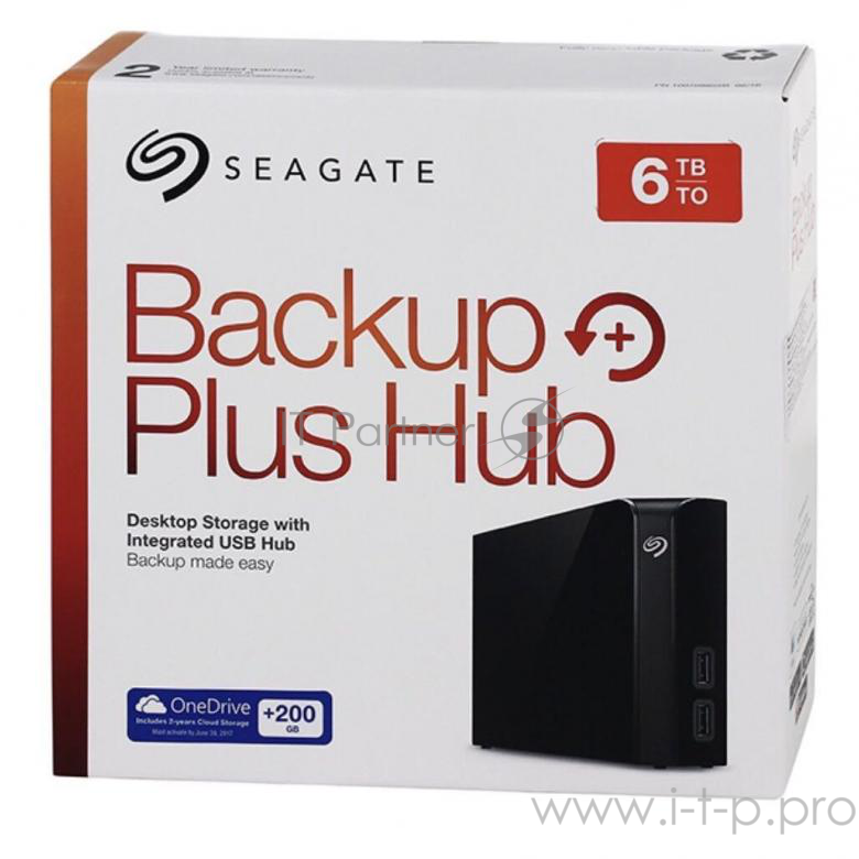 Носитель информации Seagate Portable HDD 6Tb BackUp Plus Hub STEL6000200 {USB 3.0, 3.5