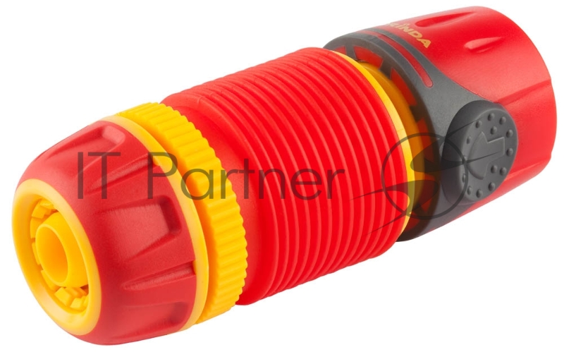 Соединитель быстросъёмный для шланга GRINDA PREMIUM 1/2, поворотный, из ударопрочного пластика с TPR, с запирающим механизмом