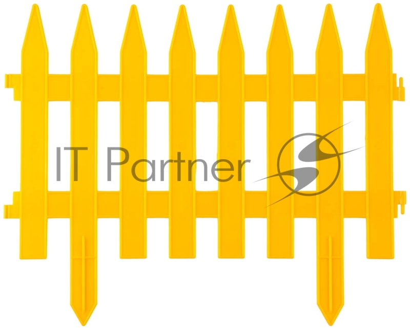 Забор декоративный GRINDA КЛАССИКА, 28x300см, желтый