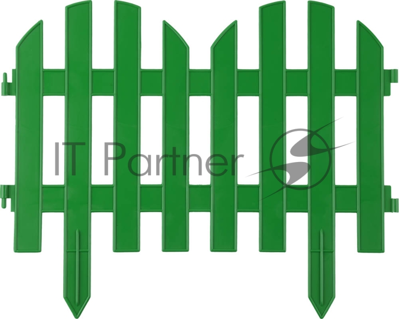 Забор декоративный GRINDA ПАЛИСАДНИК, 28x300см, зеленый