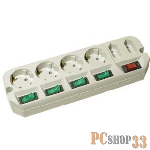 Сетевые фильтры MOST Сетевой фильтр ARG 1.6м 6 розеток (ARG-Б 1.6), белый (пакет ПЭ) {359281}