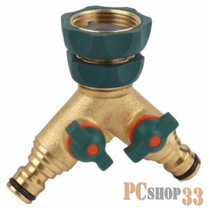 Распределитель поливочный RACO PROFI-PLUS 3/4 x 1, двухканальный, с внутренней резьбой, из латуни с TPR