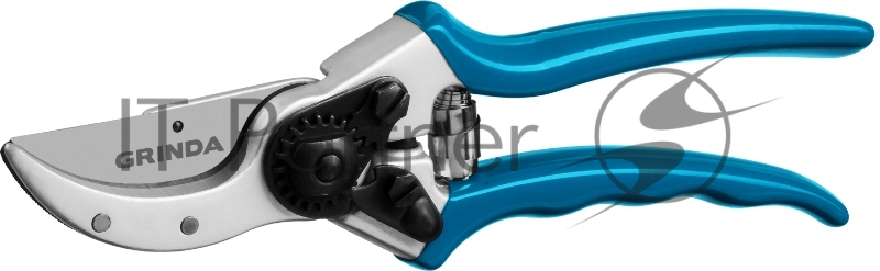 Секатор P-23 с алюминиевыми коваными рукоятками, плоскостной, 210 мм, GRINDA PROLine