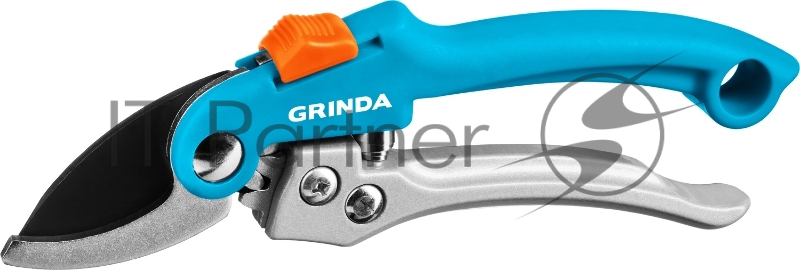Секатор P-51 c двухкомпонентными рукоятками, плоскостной, 200 мм, GRINDA PROLine