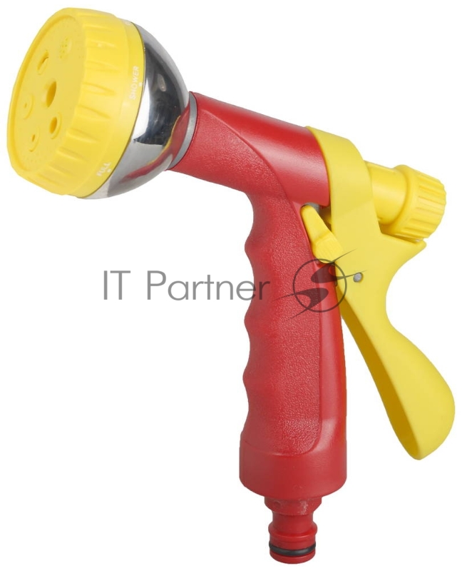 Пистолет поливочный GRINDA 6 режимов, курок сзади, металлический с TPR