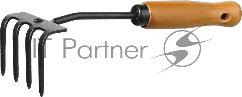 Грабли 4-хзубые PROLine с деревянной ручкой, GRINDA 421515, 64х100х270мм