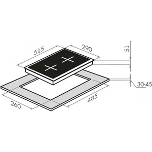 Газовая панель HOMSair HGG321BK Газовая панель HOMSair HGG321BK/ Домино, газовая, 30см, закаленное стекло, чугунные решетки, автоподжиг, газ-контроль, черная