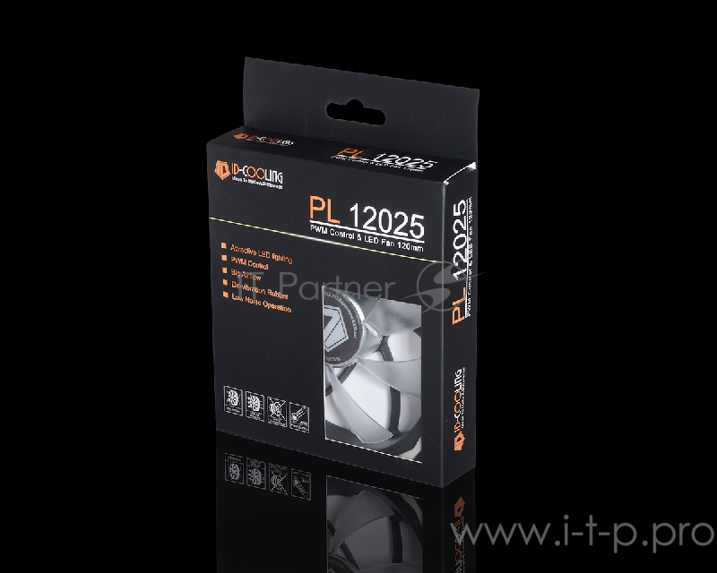 вентилятор Case Fan ID-Cooling PL-12025-W White LED/PWM