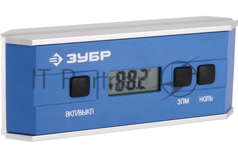 МИНИ уровень-уклономер электронный ЗУБР Профессионал 34745_z01, IP65, Магнитный, Диапазон 0-90°, Точность ±0,05°, 3 кнопки, HOLD, Подсветка, Автоповорот