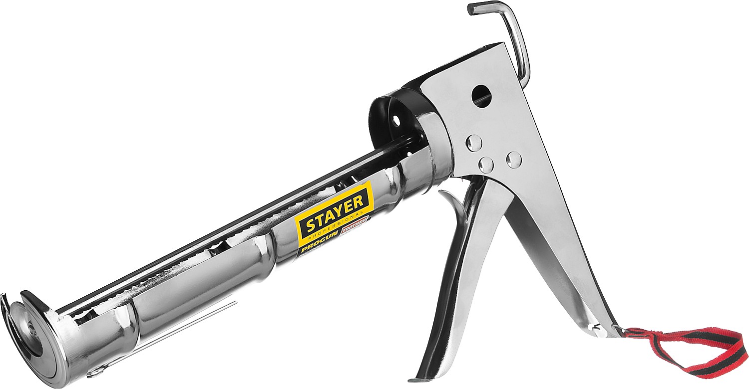Полукорпусной пистолет STAYER Professional 0662 для герметика, хромированный, 310 мл