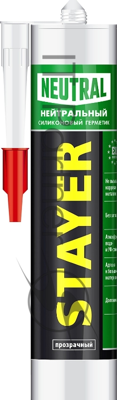 Герметик STAYER MASTER нейтральный силиконовый, прозрачный, 260мл