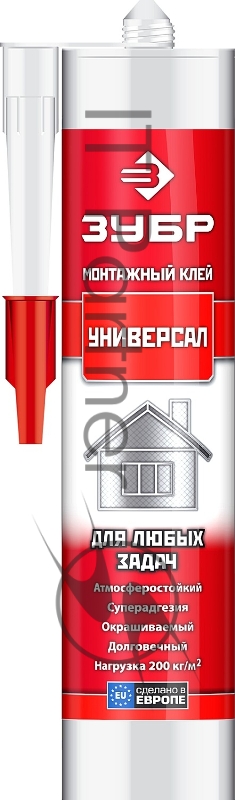 Клей монтажный ЗУБР КМ-100, универсальный, многоцелевой, 300мл