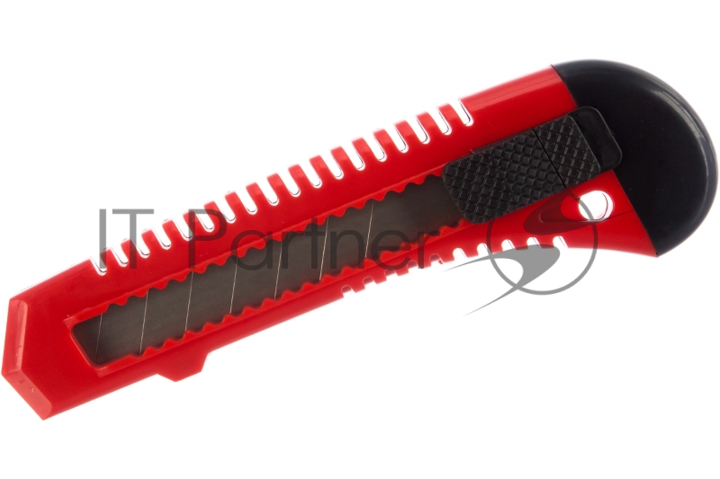 Нож ЗУБР 09155_z01 из АБС пластика со сдвижным фиксатором АБС-18, сегмент. лезвия 18 мм,