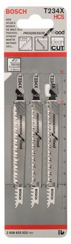 Bosch Bosch 2608633523 3 ЛОБЗИКОВЫЕ ПИЛКИ T 234 X, HCS